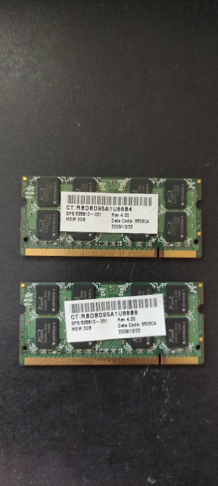 4GB RAM ADATA DDR3: 2x 2GB RAM DO NB