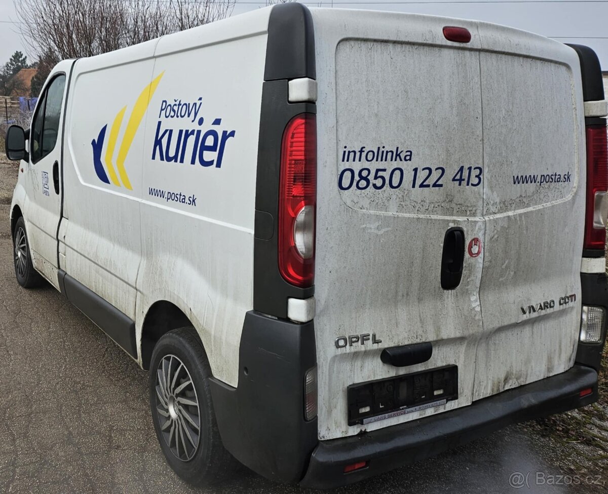 Rozprodám opel vivaro 2.0 diesel 84kw L1H1  Kód motora: M9R