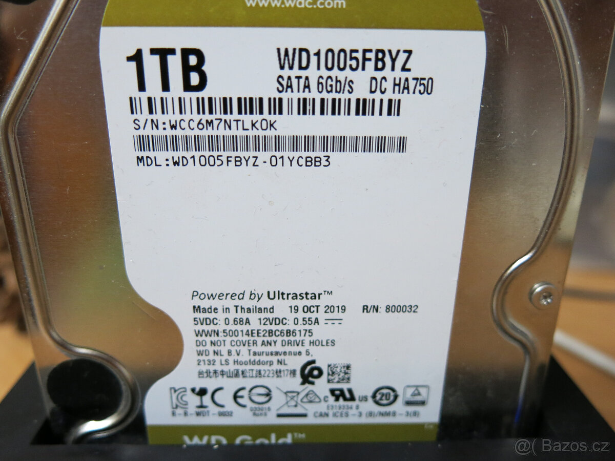 3.5" pevný disk HDD Western Digital Gold SATA3/6G