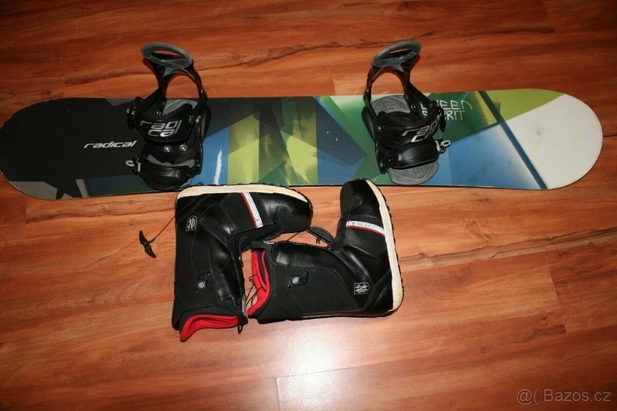 snowboard Radical 155 cm , boty niedecker 43