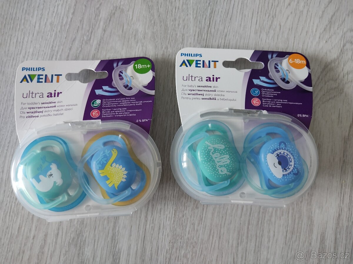 PHILIPS AVENT Šidítko Ultra Air 6-18m a 18-24m chlapec 2 ks