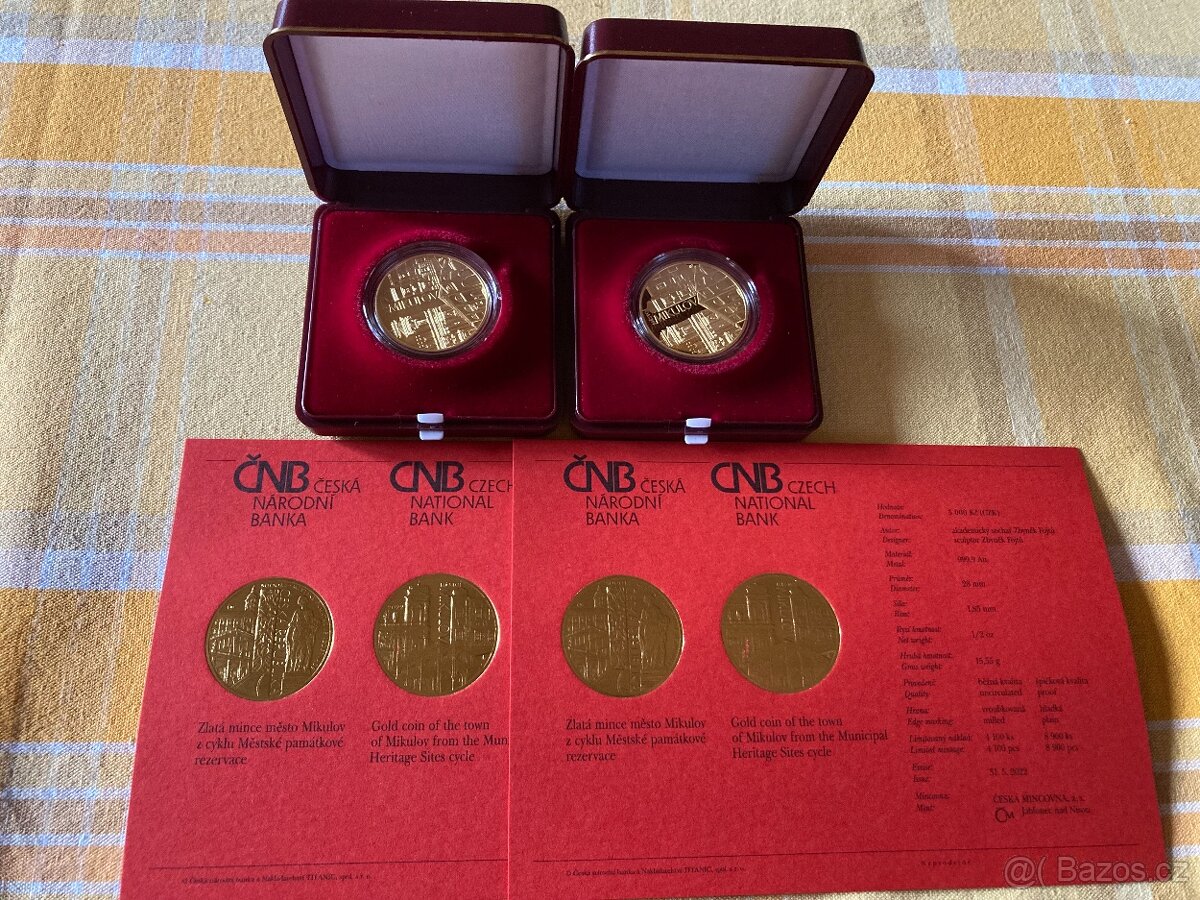Zlaté mince ČNB MIKULOV