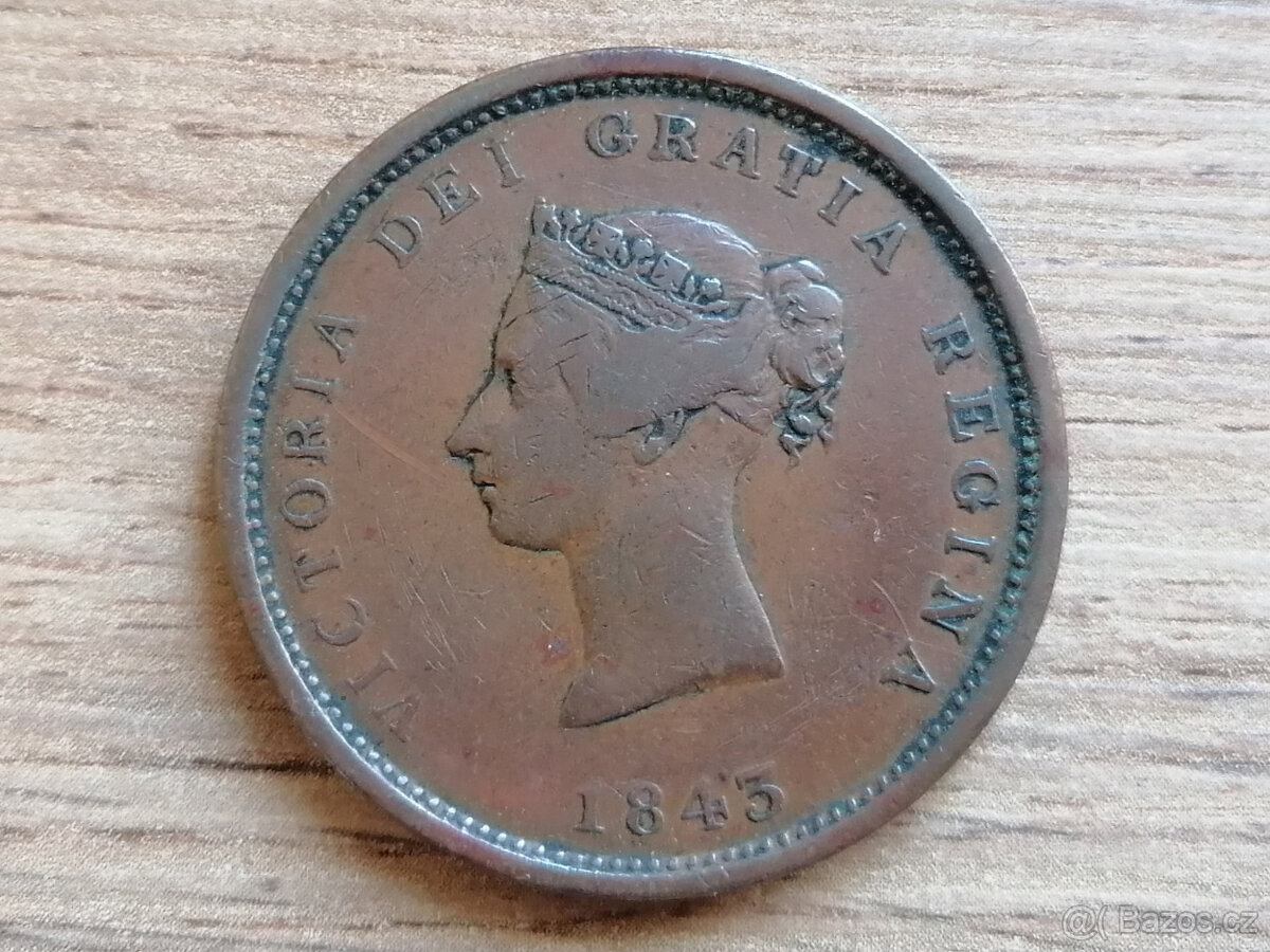 Kolonie New Brunswick 1 Penny 1834 koloniální mince Kanada