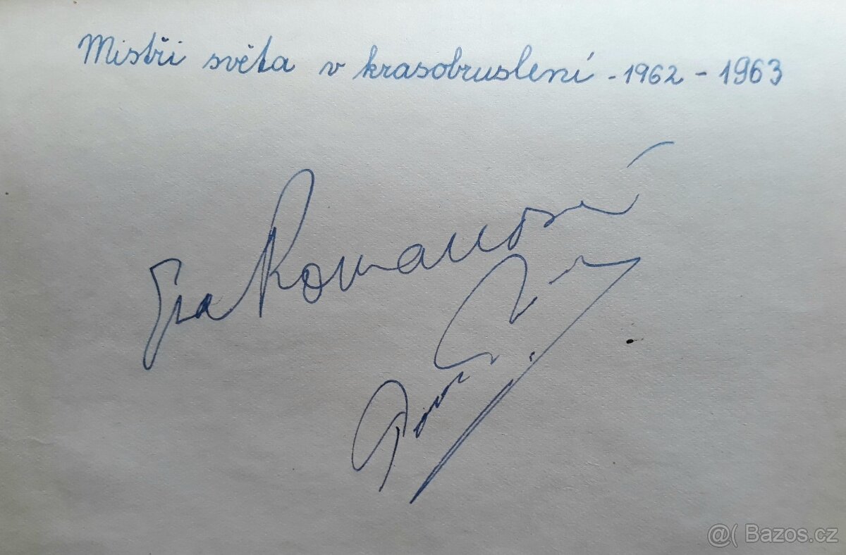 Krasobruslení-podpisy Romanových, Časopis Štart 2/1966 atd.