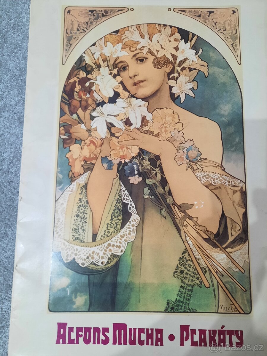 Alfons Mucha - plakáty 42x 60 cm v deskách