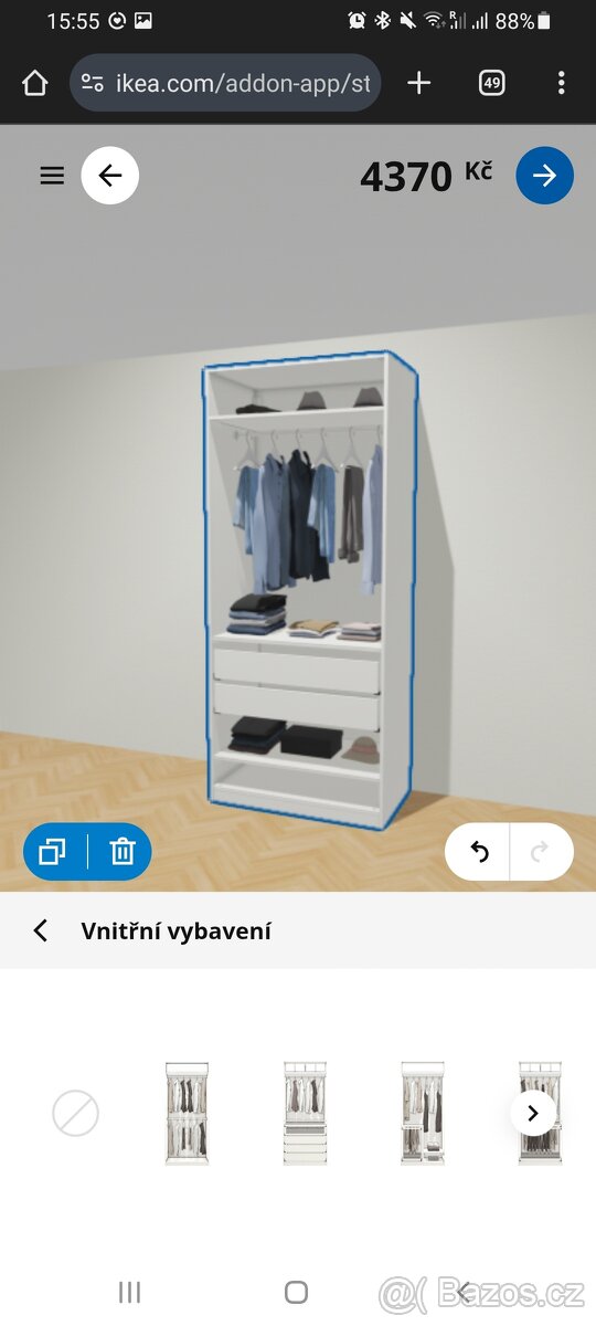 Modulovatelná skříň Pax Ikea