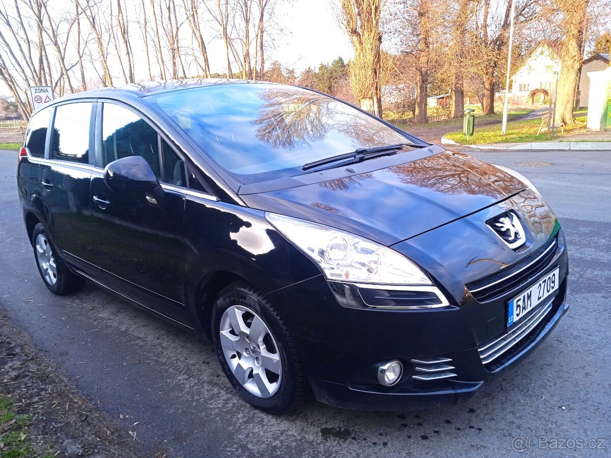 PEUGEOT 5008 1,6HDi82kw,rv11/2011,BLACK,ALU,5-MÍST,STK