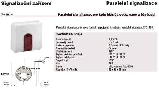 esser (Honeywell) 781814 optická signalizace - 7ks