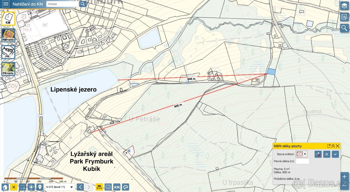 Pozemek v k.u. Frymburk u Lipenského jezera