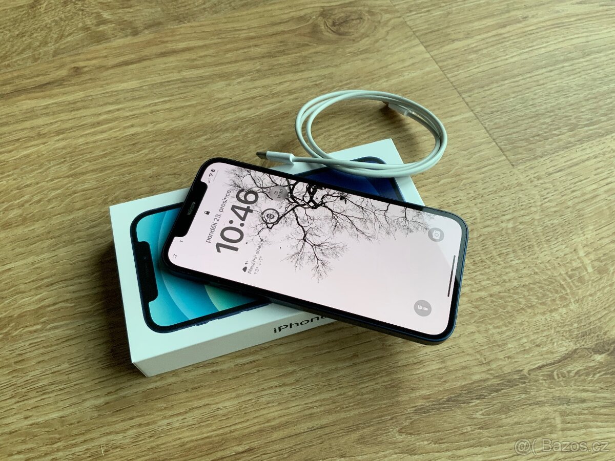 iPhone 12 128GB, modrý, jako nový, kompletní balení