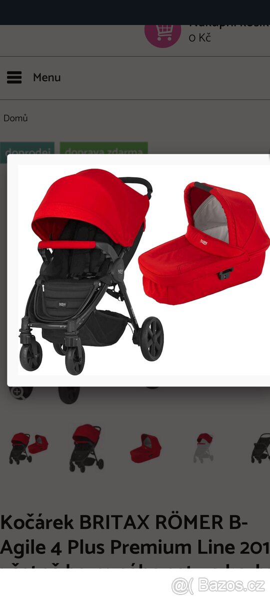 Trojkombinace Britax Römer B-Agile 4 Chilli Red