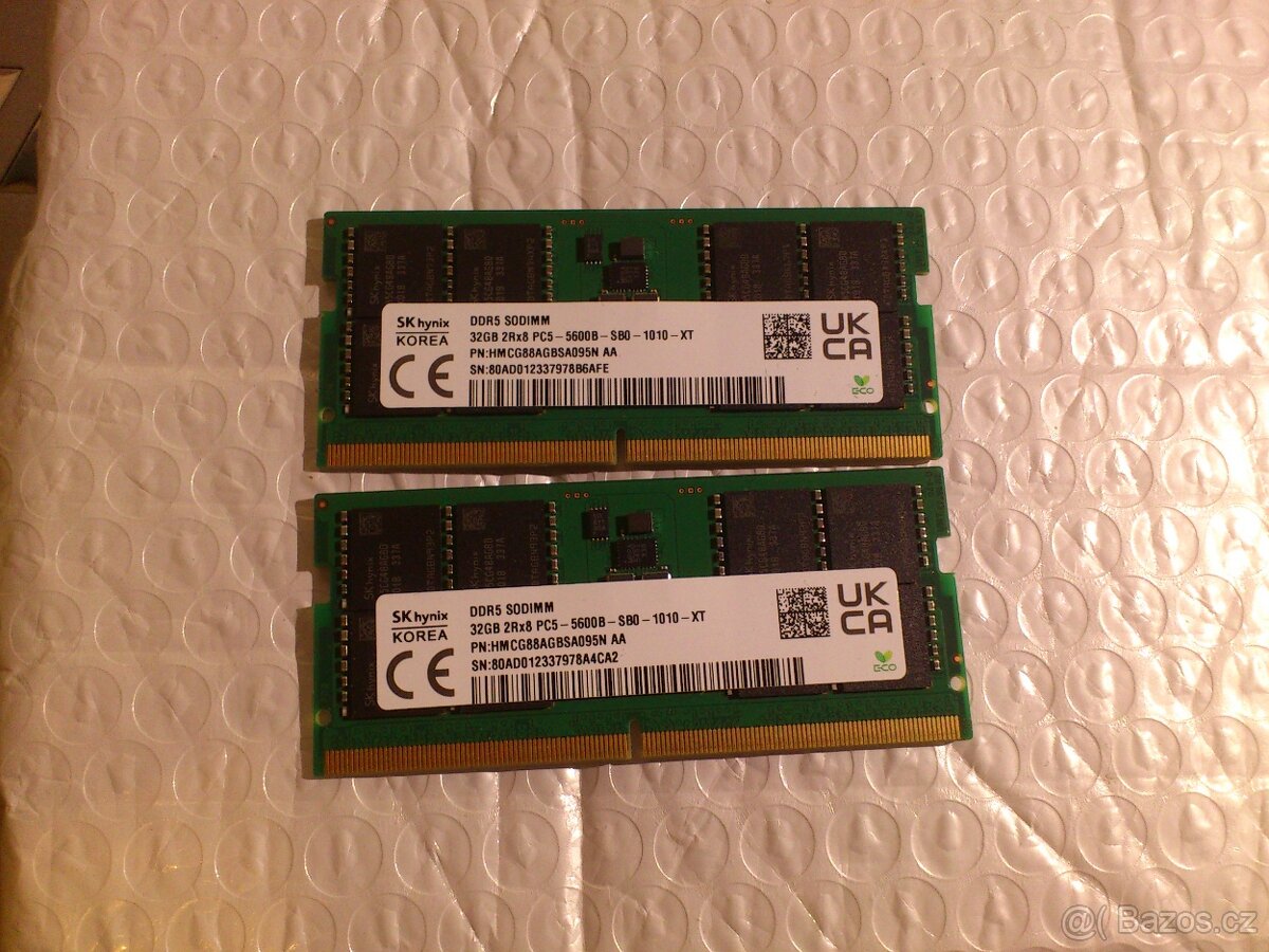 64GB (2x32) DDR5 5600 sodimm NB SK Hynix