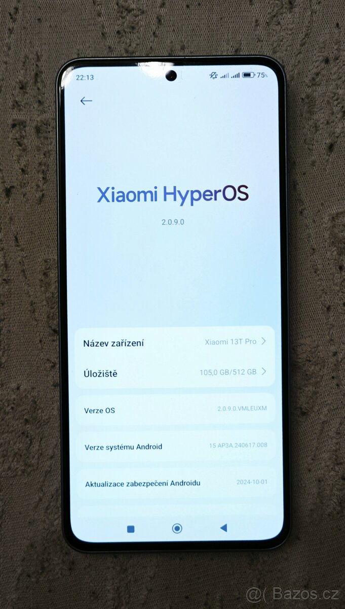 Xiaomi 13T Pro  12/512  alpská modrá - eko kůže.