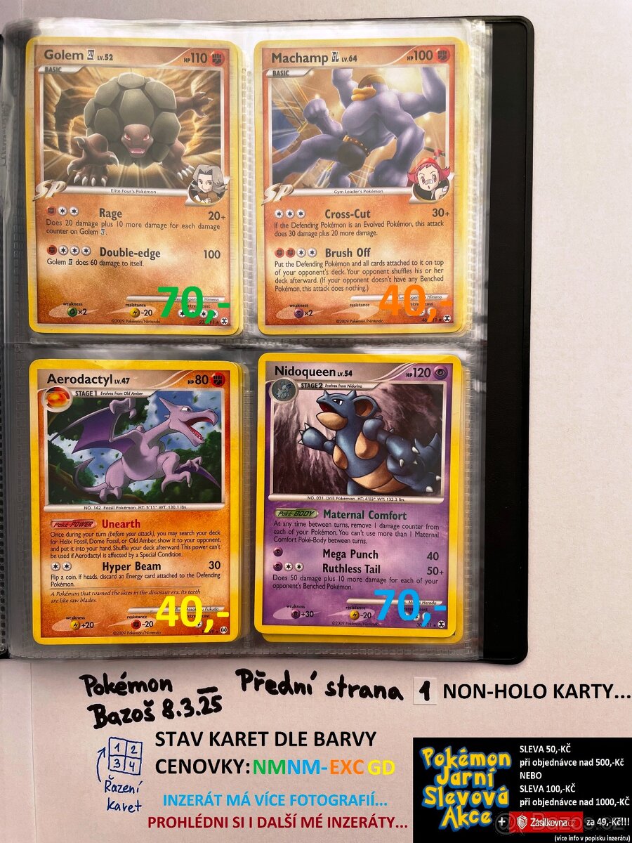 Kusové karty TCG Pokémon STARÉ 10-15LET (ORIGINÁL)