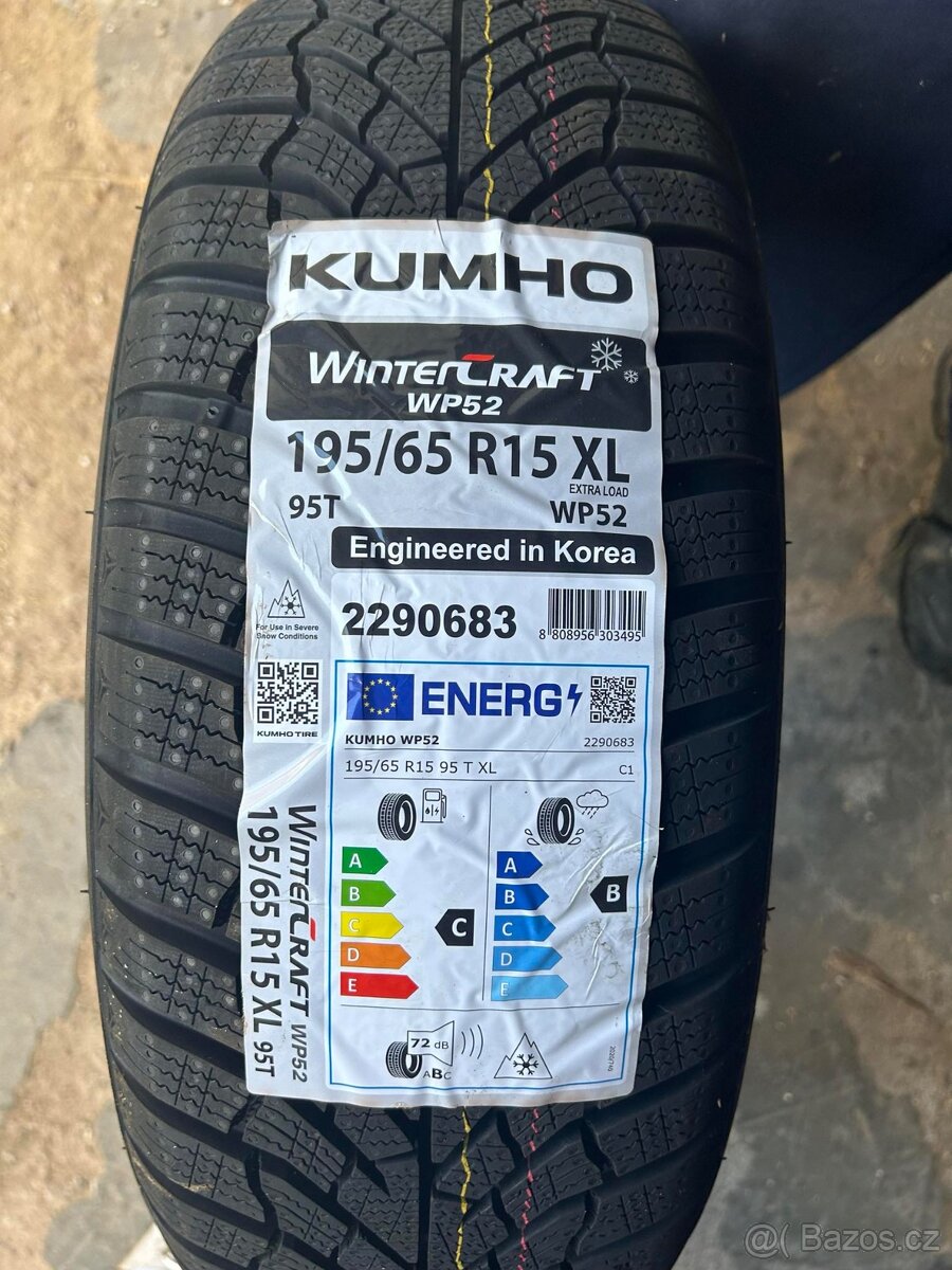 4x zimní KUMHO WP52 195/65R15