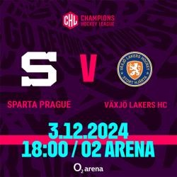 O2 Arena VIP - Čtvrtfinále HC Sparta Praha – Växjö Lakers HC