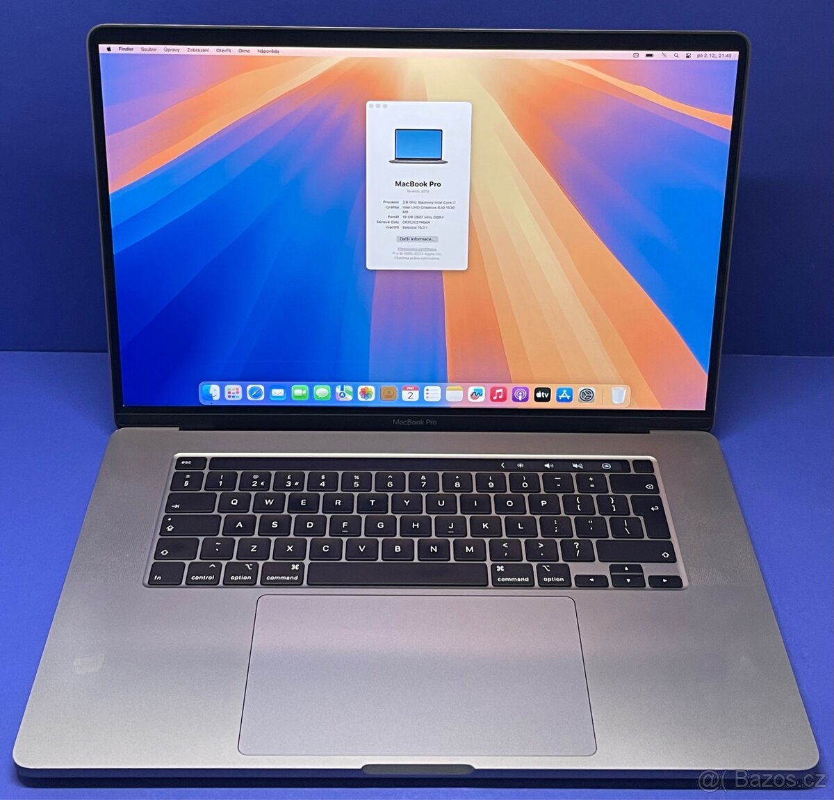 MacBook Pro 16” 2019 CTO/16GB RAM/i7/512GB SSD/ Záruka