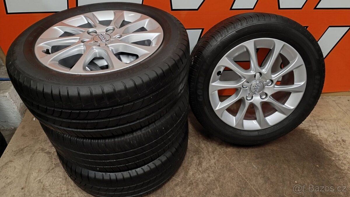 ALU kola Audi A3, Octavia 3 +letní pneu 205/55 R16