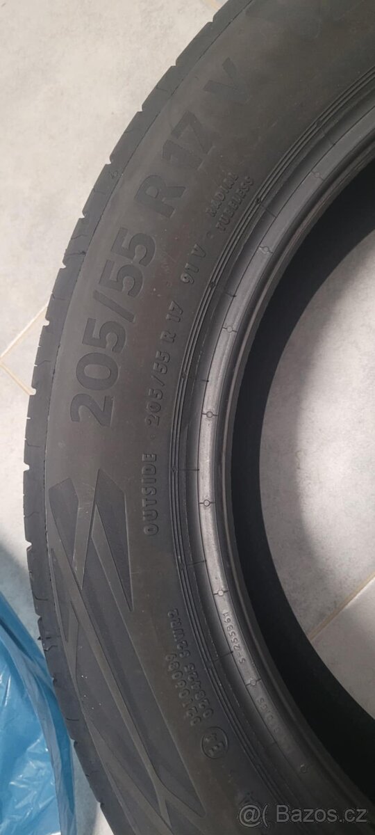 4x Letní pneu CONTINENTAL 205/55 R17