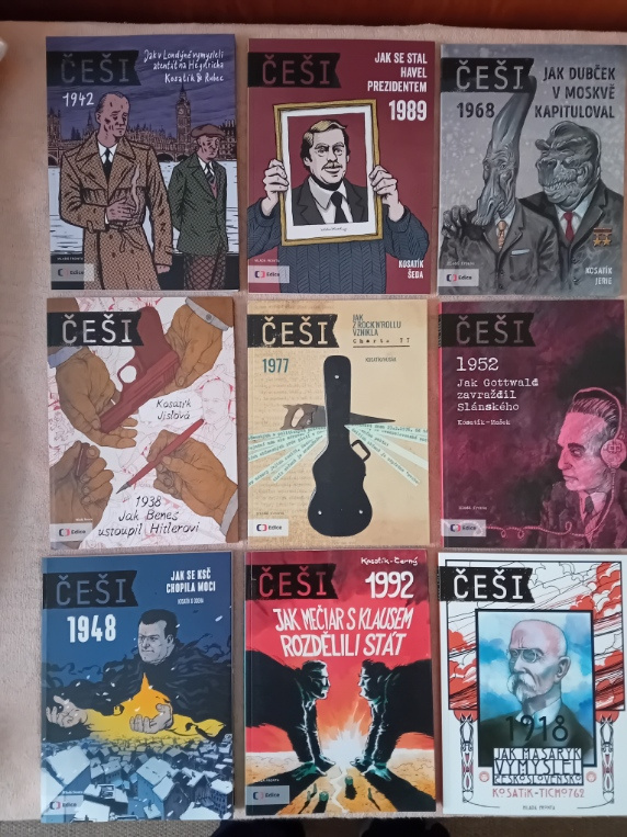 Komiks Češi 1918 - 1992, Pavel Kosatík - komplet 9 dílů