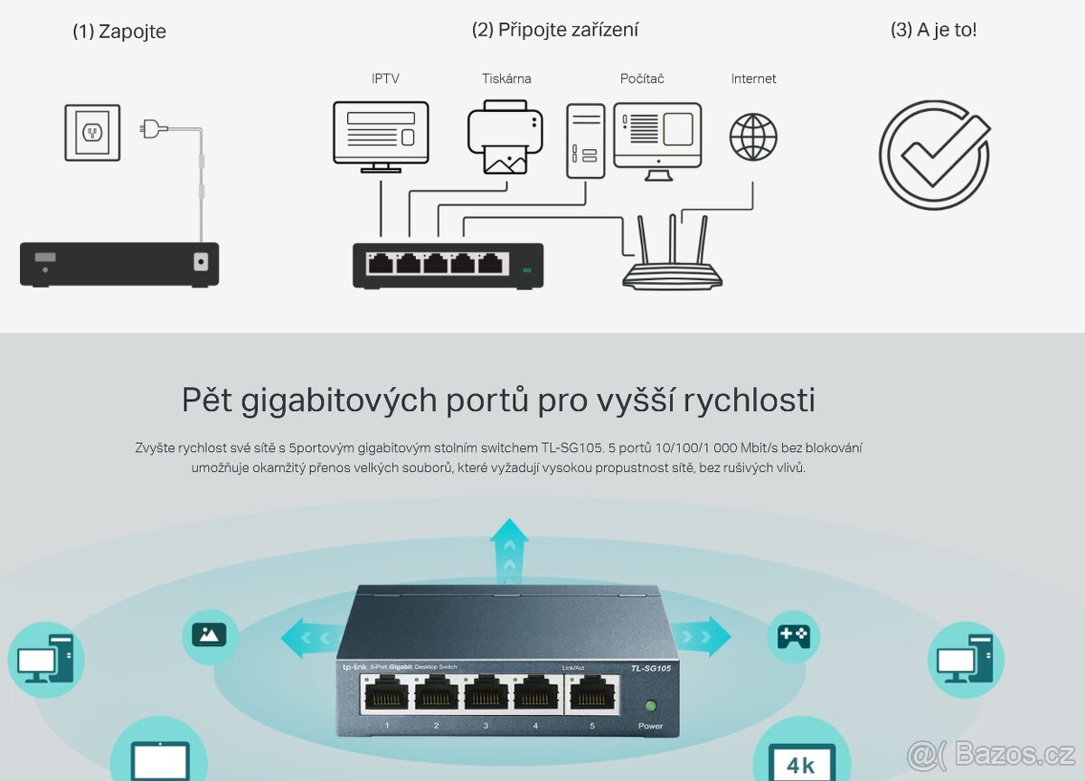 TP-Link Switch/ 5-Port Gigabit/ TL-SG105