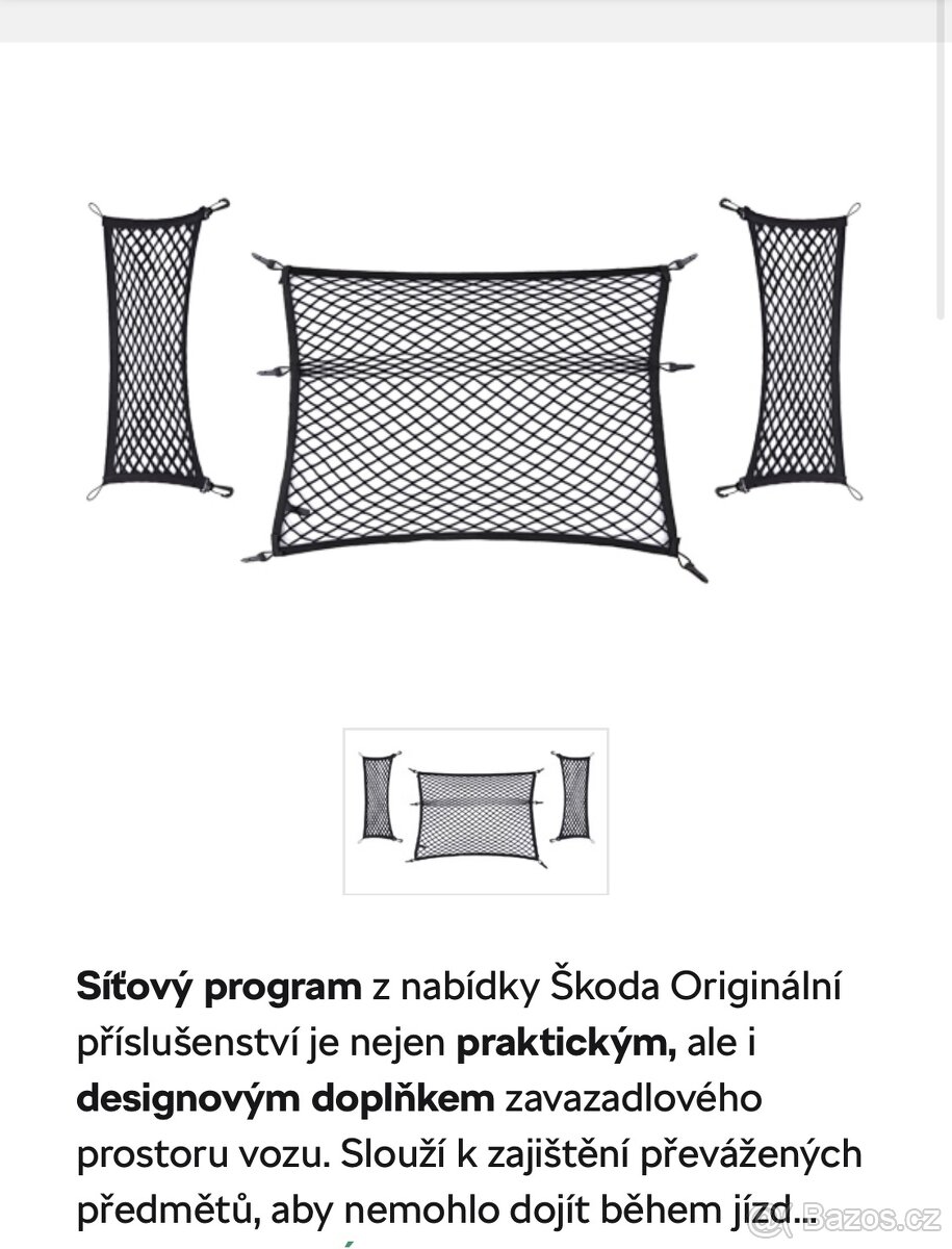 Síťový program černý Škoda Octavia III