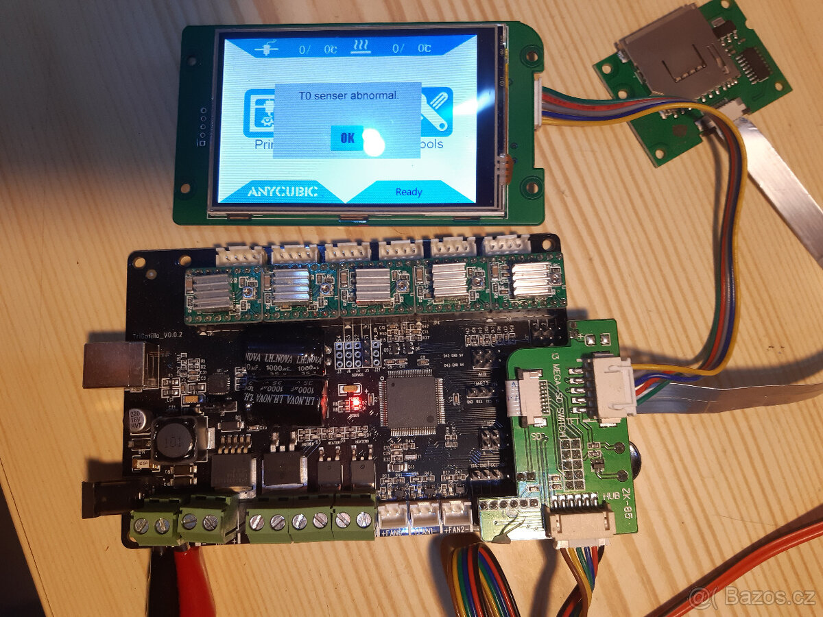 Anycubic - základní deska + displej + slot na SD kartu