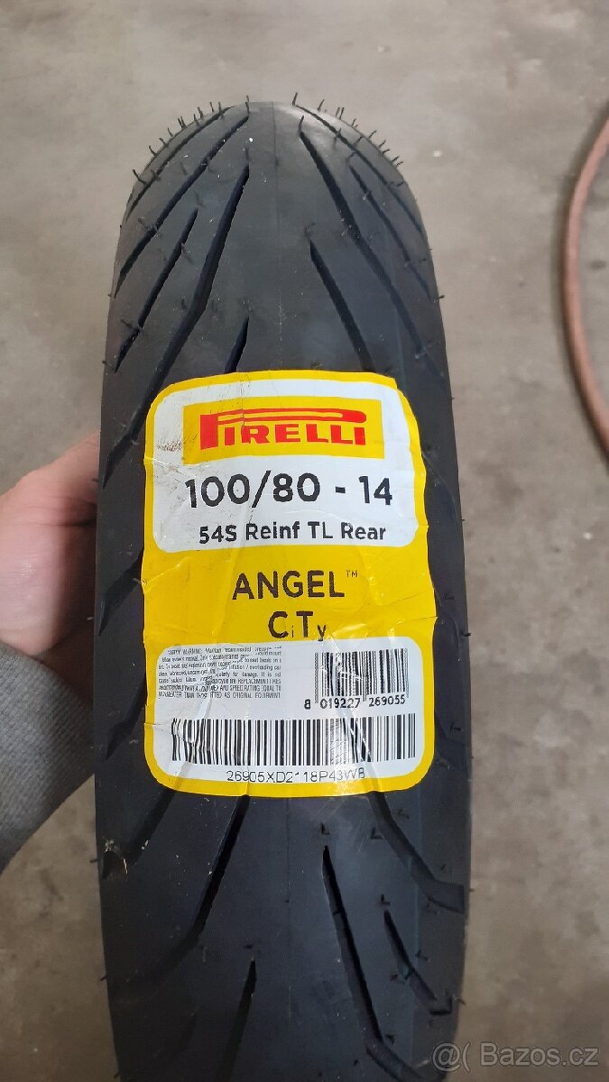 Pneu 100/80 14 pirelli