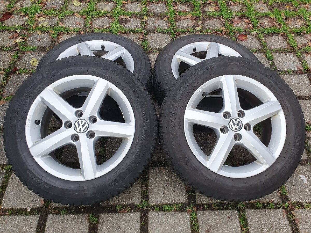 Alu kola vw 5x100 r15 6j et40 zimni pneu 185/60/15