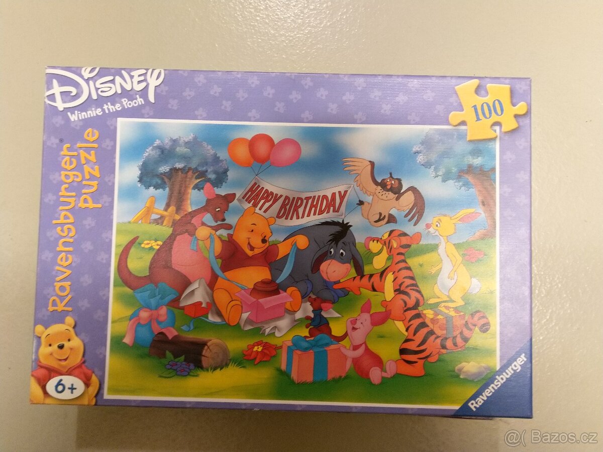 Puzzle Disney Medvídek Pů, koně, krteček