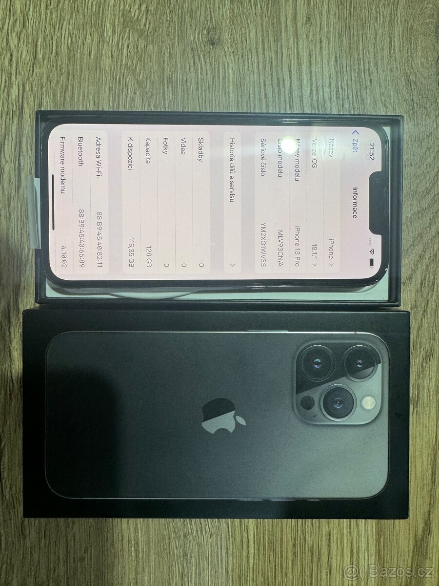 Iphone 13pro 128gb cerny