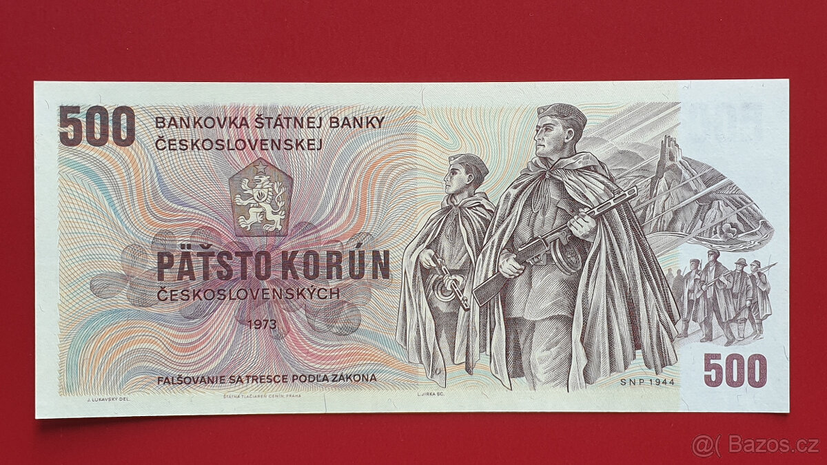 500 korun 1973 Československo UNC