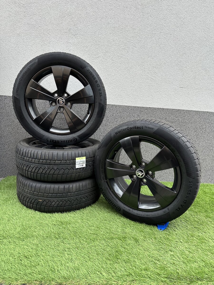 Alu kola 5x112 r17 se zimním pneu (blk)