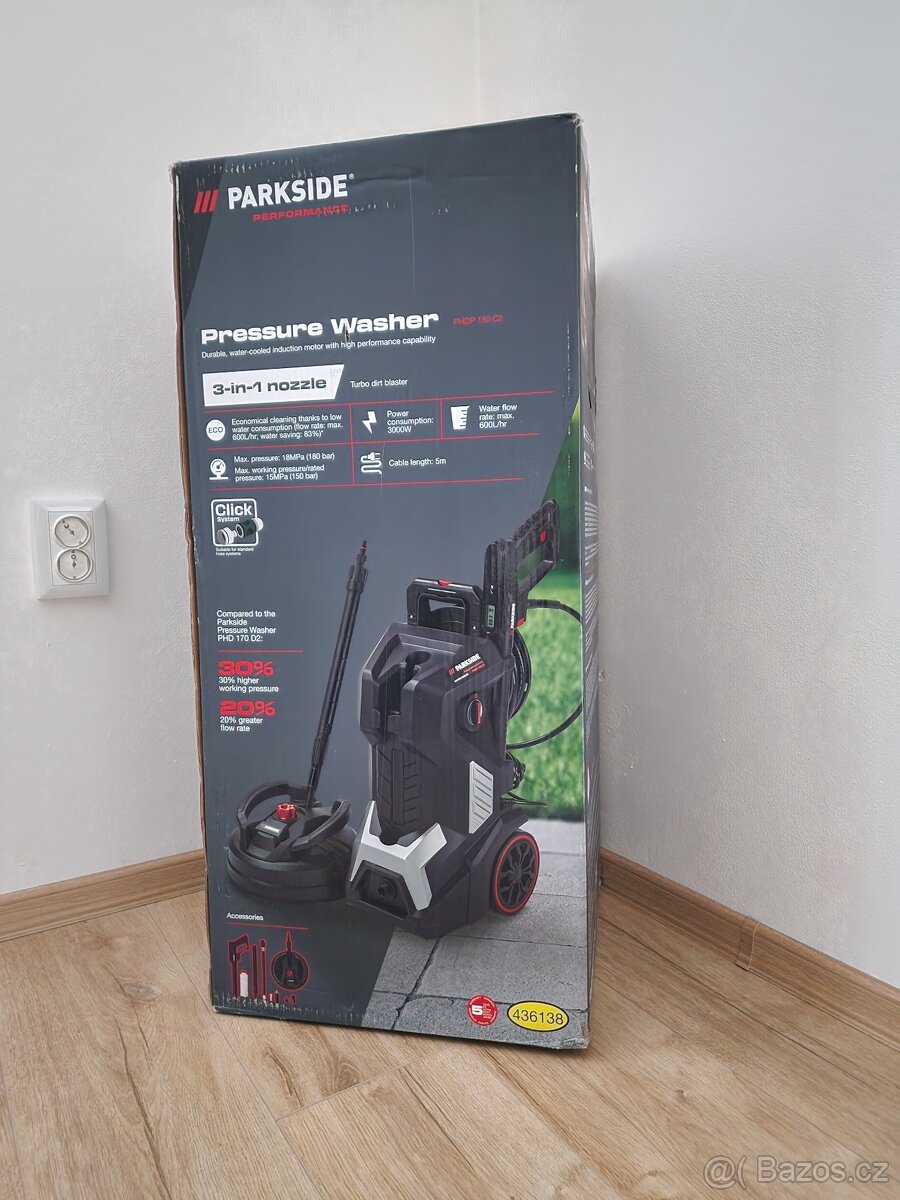 PARKSIDE PERFORMANCE Vysokotlaký čistič PHDP 180 C2 Nový