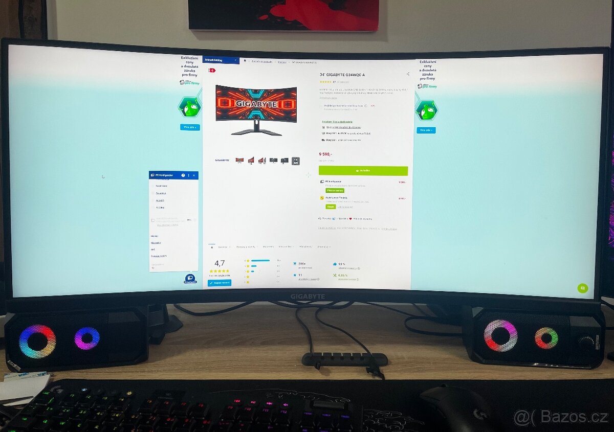 Herní Monitor - 34" GIGABYTE G34WQC A