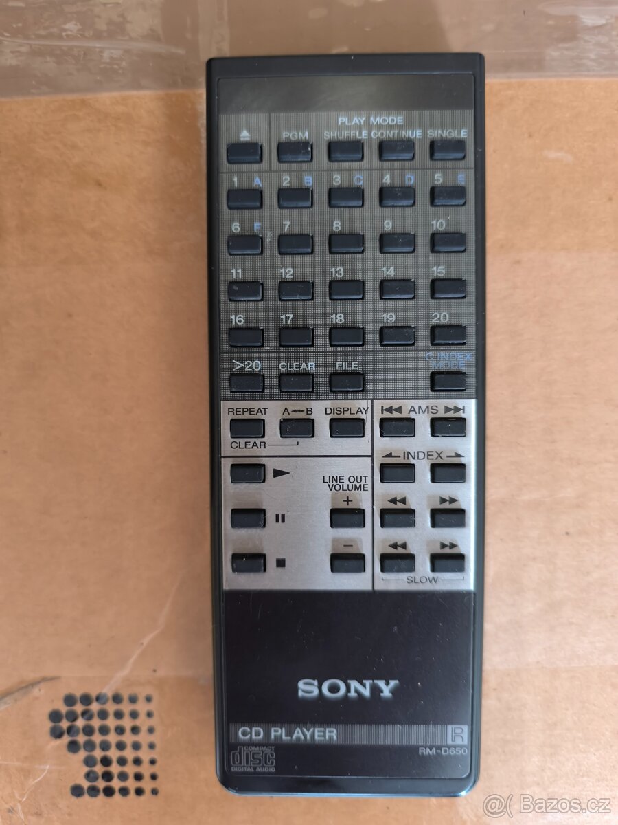 Originální dálkové ovládání pro Cd přehrávače Sony řady ES