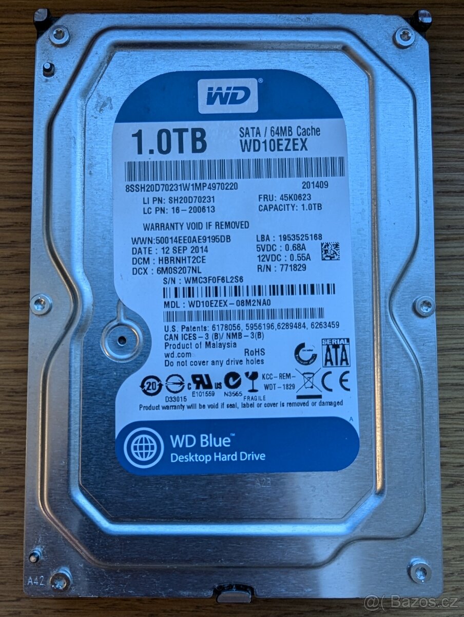 HDD WD 1TB 3.5'' SATA/600 Pevný Disk