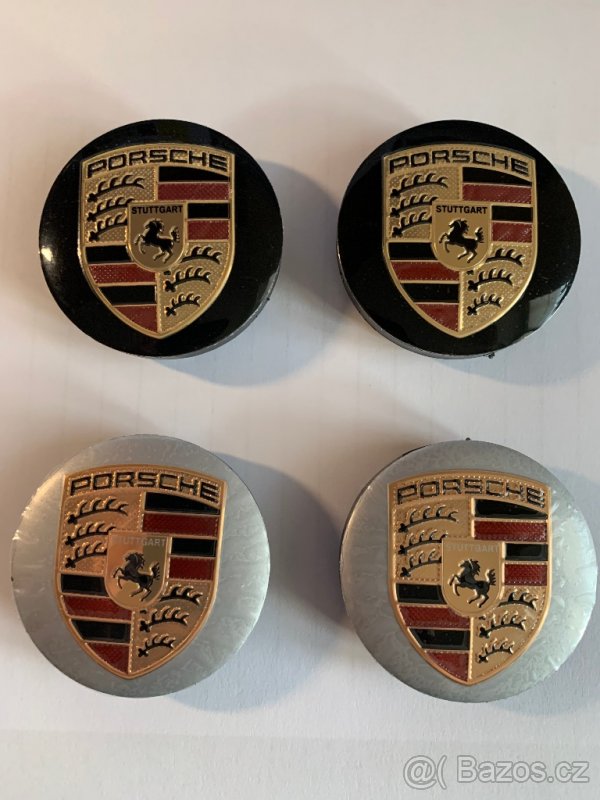 Porsche středové krytky (pokličky) 56mm 2.barvy