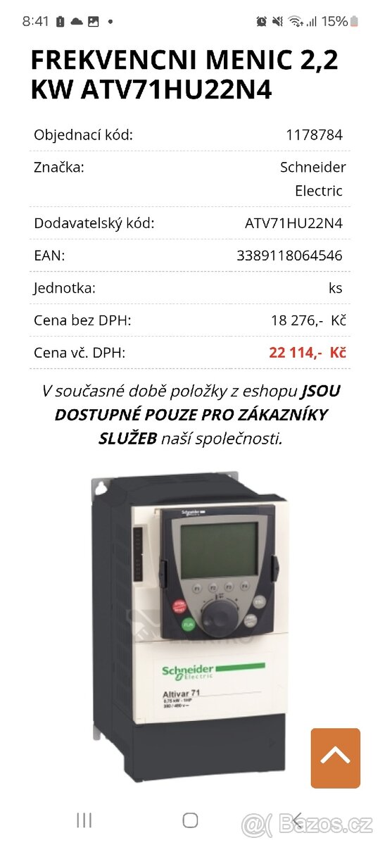 Frekvenční měnič 2,2kv