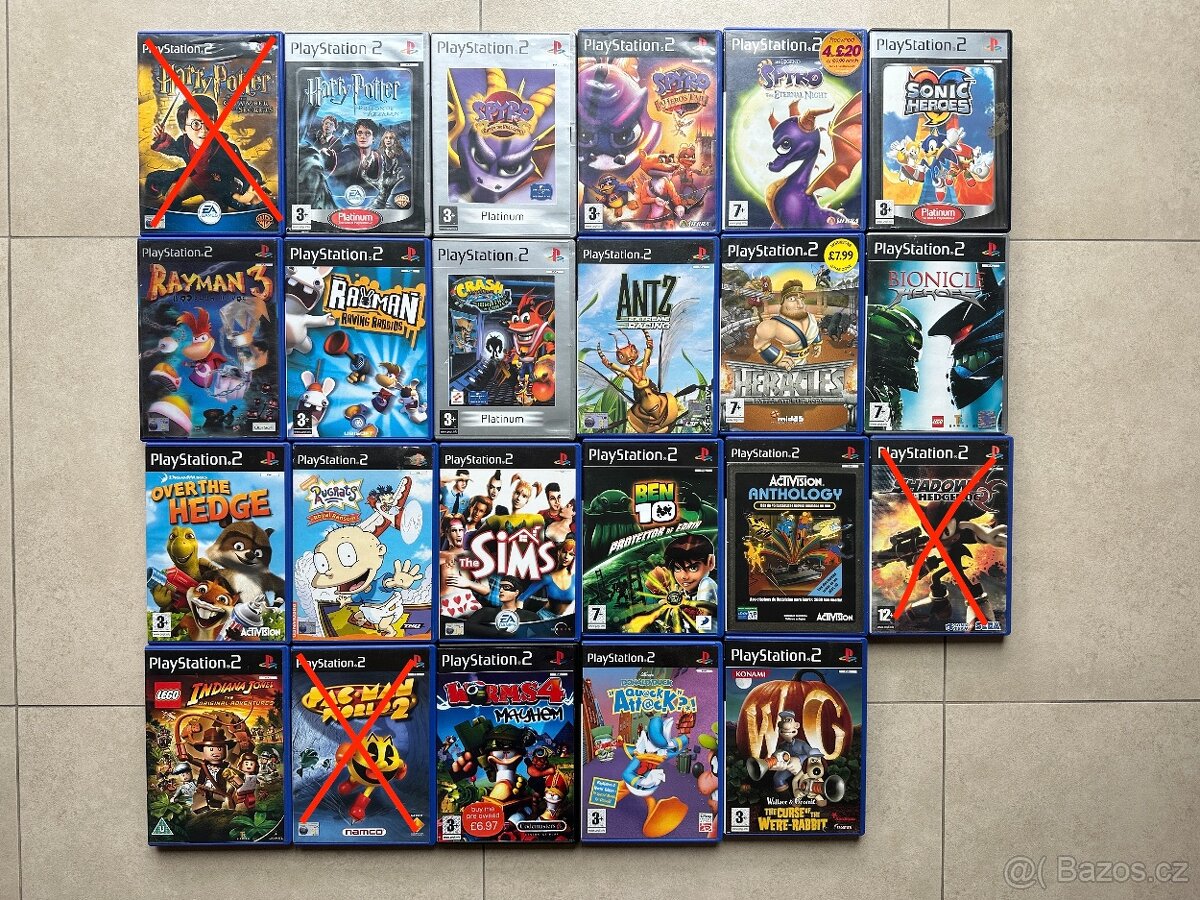 Hry Playstation 2 Harry Potter, Spyro,Rayman,Crash