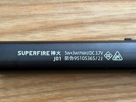 Superfire J01 nabíjecí svítilna 4v1 LED, COB, UV, laser NOVÁ - 10