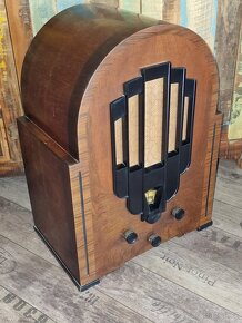 Starožitné krásné velké rádio Philips 636A, 1933/34, Francie - 10