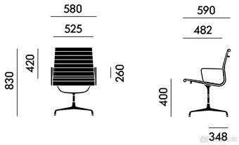 Židle Vitra Eames chair EA 108 (PC 57000,-)ZÁNOVNÍ - 10