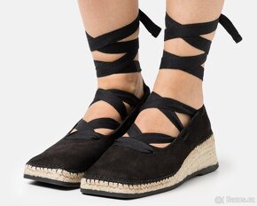 Dámské Dívčí BOHO Espadrilky šněrovací na klínu 41 (nové) - 10