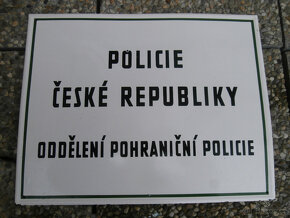 Cedule smaltovaná starší POLICIE v pěkném stavu - 10