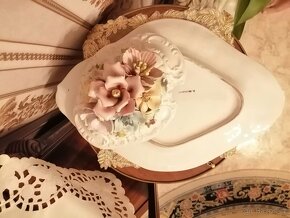 Starožitna porcelánová polévková mísa, 4 dílna. Signováno. - 10