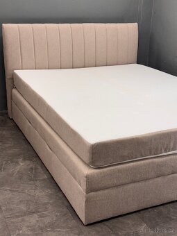 Nová postel 160x200 Boxspring s uloženým prostorem - 10