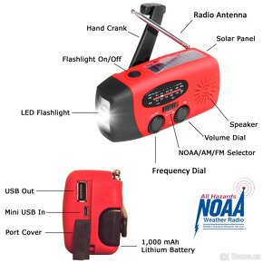 Přenosné solární rádio/AM/FM/NOAA, 2000 - 10