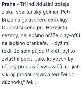 PETR BŘÍZA (MISTŘI 200I6) HC SPARTA PRAHA. - 10