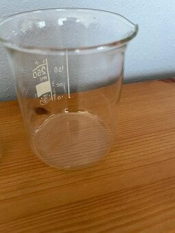 Retro laboratorní sklo, kádinky, Simax 150 a 250 ml - 10